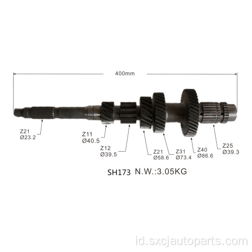 Manual Kualitas Tinggi Bagian Gearbox Counter Shaft 9688809188 9688059080 9820458380 untuk Fiat Ducato